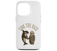 Sink The Rich Orca Karl Marx Kommunismus Yacht Politics Meme Coque pour iPhone 13 Pro