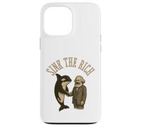 Sink The Rich Orca Karl Marx Kommunismus Yacht Politics Meme Coque pour iPhone 13 Pro Max