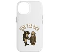 Sink The Rich Orca Karl Marx Kommunismus Yacht Politics Meme Coque pour iPhone 14
