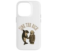 Sink The Rich Orca Karl Marx Kommunismus Yacht Politics Meme Coque pour iPhone 14 Pro