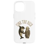 Sink The Rich Orca Karl Marx Kommunismus Yacht Politics Meme Coque pour iPhone 15