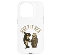 Sink The Rich Orca Karl Marx Kommunismus Yacht Politics Meme Coque pour iPhone 15 Pro