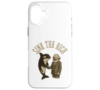 Sink The Rich Orca Karl Marx Kommunismus Yacht Politics Meme Coque pour iPhone 16 Plus