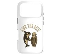 Sink The Rich Orca Karl Marx Kommunismus Yacht Politics Meme Coque pour iPhone 17 Pro