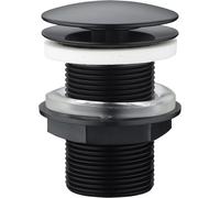 Sink Waste With Free Drain,Diameter 63 Mm,Nf Certified,Without Overflow,Standard,Black Finish