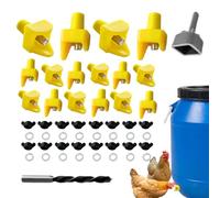 Sinkhop de Chickever automatique - Système d'irrigation horizontale avec mamelons, canne pour volaille avec assemblage latéral | Kit d'hydratation manuelle pour poulailler domestique, alimentation en