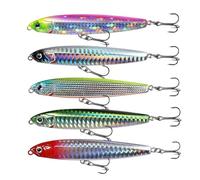 Sinking Crayer Lure - Haute luminosité Pêche Kit d'appâts Lares de Folie - 8 cm Petits Crochets Long Cast Take pour la Truite Bass Night Fly River Bank Bank Boat Pond Fishermen d'eau Douce