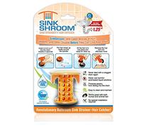 Sinkshroom Bouchon de Protection d'évier Récupérateur de Cheveux/Filtre/Piège Orange