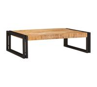 Sinkzol Étagère de salle de bain en bois de manguier massif brut et fer - 80 x 50 x 23 cm - Meuble de salle de bain moderne avec étagère, espace de rangement et surface de rangement pour lavabo, WC