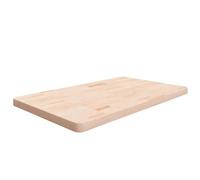 Sinkzol Plateau de lavabo en chêne massif - 100 x 60 x 4 cm - Non traité - Plan de travail de cuisine - Plaque de recouvrement - Plaque de montage pour cuisine, atelier, rénovation