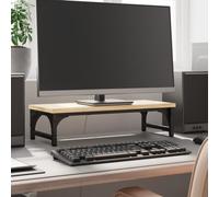 Sinkzol Support d'écran en chêne Sonoma 55 x 23 x 14 cm avec pieds réglables, rangement pratique, rehausseur ergonomique pour bureau, bureau à domicile et station de travail