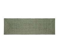 Sinkzol Tapis rectangulaire vert olive 80 x 250 cm jute fait à la main pour salon, chambre à coucher, couloir, cuisine, salle à manger, protection du sol, thermique, insonorisation