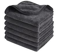 Sinland Serviettes démaquillantes en microfibres,Serviette Visage Démaquillante,Chiffons Démaquillants Réutilisable Lavable,moelleux,sans produits chimiques,pour Toute la Peau 30x30cm,Gris, 6pcs