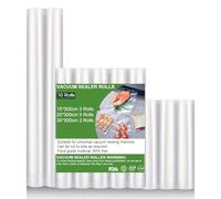 SinLaw Rouleau Sous Vide Alimentaire,10 Rouleaux de 15/20/30 x 300 cm Sac Sous Vide,Sac Sous Vide pour La Cuissonacs,de mise sous vide pour toutes les machines à vide,sans BPA