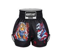 Sinleey Garçon Short Boxe Thai Fille Enfant De Garçons Tenue Garcon Bleu | Coupe Ample,Design Broderie,Matériau Léger,Coup Poing,Remise En Forme,Grappling,Lutte,Gym,Jogging,Training,Arts Martiaux