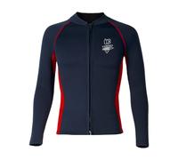 Sinleey Wetsuit Top Homme 3MM Haut de Combinaison Plongée Veste Néoprène Manches Longues Sport Nautique Surf A Bleu foncé M