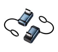 SinLoon 240 W USB4.0 90° USB mâle vers femelle 80 Gbps Transmission haute vitesse | Sortie d'affichage 8K @ 60 Hz | Charge rapide PD 240 W | Cordon anti-perte | Compatible Thunderbolt 4/3 (R-C)