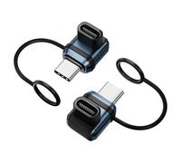 SinLoon 240 W USB4.0 90° USB mâle vers femelle 80 Gbps Transmission haute vitesse | Sortie d'affichage 8K @ 60 Hz | Charge rapide PD 240 W | Cordon anti-perte | Compatible Thunderbolt 4/3 (U-C)