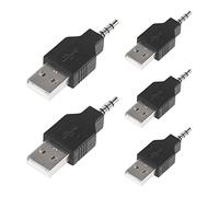 SinLoon Adaptateur Audio USB vers Jack 3,5 mm 5 Pcs 3,5 mm Plug vers USB Plug convertisseur de Sortie Audio aux pour Voiture avec PC, MacBook, PS, Casque, Haut - Parleur