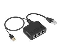 SinLoon Adaptateur répartiteur réseau Gigabit RJ45, répartiteur Ethernet 1 à 3 répartiteur réseau LAN Haute Vitesse 1000 Mbps, 4 appareils partagent Internet en même Temps (1 to 3 Male Gigabit)