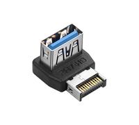 SinLoon Adaptateur USB 3.1 pour panneau avant 10 Gbit/s Type E vers USB 3.1 Adaptateur de carte mère Type-E mâle vers USB A femelle Convertisseur de connecteur avant (PH741B)