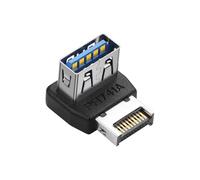 SinLoon Adaptateur USB 3.1 pour panneau avant 10 Gbit/s Type E vers USB 3.1 Adaptateur de carte mère Type-E mâle vers USB A femelle Convertisseur de connecteur avant (PH741A)