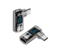 SinLoon Adaptateur USB C 40Gbps, Supporte Un Maximum de 140W détection, Affichage Numérique USB-C, Angle Droit, Mâle vers Femelle, 8K@60Hz, Charge Rapide et Transfert de Données pour Appareils Type-C