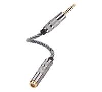 SinLoon Câble adaptateur audio 4,4 mm femelle vers 3,5 mm TRRS mâle - Convertisseur OFC tressé plaqué or - Prise en charge du microphone pour HiFi DAP et appels (gris froid)