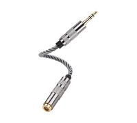 SinLoon Câble adaptateur audio 4,4 mm femelle vers 3,5 mm TRS mâle plaqué or OFC tressé équilibré à déséquilibre pour amplificateur de casque HiFi DAP (gris froid)