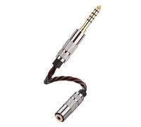 SinLoon Câble adaptateur audio équilibré de 4,4 mm à 2,5 mm, câble tressé OFC plaqué or, convertisseur équilibré mâle vers femelle équilibré pour amplificateur de casque HiFi DAP (Bronze)