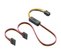 SinLoon Câble d'alimentation ATX 6 broches PSU vers SATA IDE, câble d'alimentation ATX 6 broches femelle vers SATA femelle avec régulateur de tension abaisseur (1 à 2)