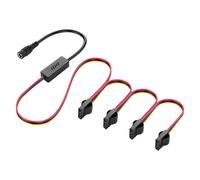 SinLoon Câble d'alimentation DC5525 vers IDE 4 broches DC 5,5 x 2,5 mm femelle vers LP4 IDE 4 broches femelle pour ventilateur PC (1 à 4)