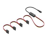 SinLoon Câble d'alimentation DC5525 vers SATA IDE pour disque dur DC 5,5 x 2,5 mm femelle vers SATA femelle avec régulateur de tension abaisseur (1 à 4)