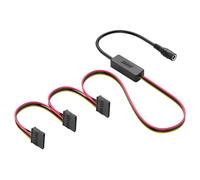 SinLoon Câble d'alimentation DC5525 vers SATA IDE pour disque dur DC 5,5 x 2,5 mm femelle vers SATA femelle avec régulateur de tension abaisseur (1 à 3)