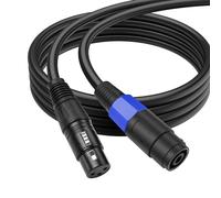 SinLoon Câble d'extension Speakon vers XLR 18 AWG vers XLR femelle à 3 broches avec verrou tournant pour amplificateur Pro DJ PA Stage (1,8 m Speakon femelle)