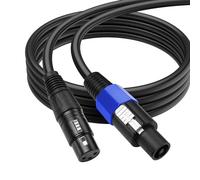 SinLoon Câble Speakon vers XLR, 18 AWG Speakon vers XLR femelle à 3 broches, câble d'extension audio avec Twist Lock pour amplificateur Pro DJ PA Stage (1,8 m mâle Speakon)