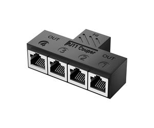 SinLoon Coupleur RJ11 femelle vers 4 femelles 6P6C pour télécopieur fixe (1 à 4)