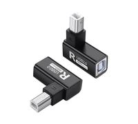 SinLoon Lot de 2 adaptateurs d'imprimante USB 2.0 type B mâle vers femelle - Connecteur d'imprimante USB 2.0 - Pour imprimante, scanner, mixeur - Noir