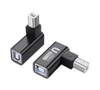 SinLoon Lot de 2 adaptateurs d'imprimante USB 2.0 type B mâle vers femelle - Connecteur d'imprimante USB 2.0 - Pour imprimante, scanner, mixeur - 2 pièces (noir) (U)