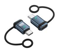 SinLoon Lot de 2 adaptateurs USB4 de type C 240 W - Transmission haute vitesse 80 Gbps - Écran 8K @ 60 Hz - Prise en charge de la charge PD de 240 W - Cordon anti-perte - Compatible Thunderbolt 4/3 (M