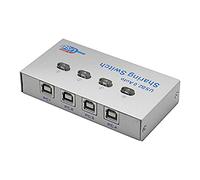 SinLoon Répartiteur d'imprimante, commutateur de partage d'imprimante USB, 4 ports, partage 1 appareil USB, commutateur de partage haute vitesse, scanner externe (1 à 4)