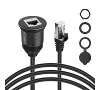 SinLoon RJ45 Panneau Encastré Câble 3FT RJ45 Mâle à Femelle Voiture Encastré Câble pour Voiture Camion Bateau Moto Tableau De Bord Ordinateur etc.
