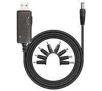 SinLoon USB vers DC Booster Cable Power Bank Routeur Cordon 5V à 9V 12V Boost Affichage numérique Réglable 5521m Câble USB avec 8 prises DC