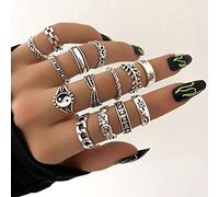 SINLOV 14 pièces Boho femmes rétro empilable anneaux ensemble géométrique éléphant sculpture Knuckle Midi anneau Joint doigt Kunckle anneau ensemble