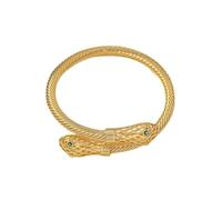 SINLOV Bracelet jonc ouvert vintage en forme de serpent doré pour femmes et filles, Zinc