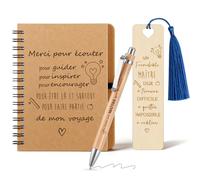 Sinmoe 3 Pcs Carnet de Professeur Marque Page Stylo Rétractable Retraite | Cadeaux pour Instituteur, Cadeaux pour Maître, Fête des Enseignants, Remerciements de Fin d'Année, Carnet de Note