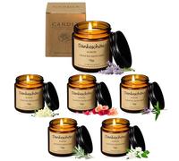 Sinmoe 6 Cadeaux de Remerciement Bougie Parfumée à Cire de Soja en Verre Merci Bougies Inspirantes 3,5 oz Cadeau d'Adieu pour Femmes Collègue Professeur Anniversaire Diplôme Bureau Pension Noces Spa