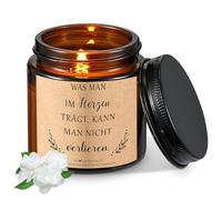 Sinmoe Cadeau de Condoléances Bougies de Deuil avec Inscription Was Man im Herzen Trägt Bougie Parfumée dans Verre Bougie de Consolation en Cire de Soja Bougie Commémorative pour Défunt
