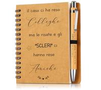 Sinmoe Cadeaux de Remerciement pour Collègues Carnets de Poche avec Stylo Carnets avec Phrases de Motivation Pensées pour Collègues de Travail Cadeaux d'Anniversaire Bureau Noël(Colleghe)