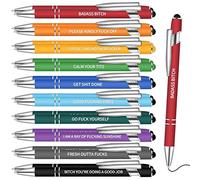 Sinmoe Lot de 20 stylos de bureau Snarky avec citations de démotivation drôles - Stylos à bille - Stylos de réclamation négatifs vibrants - Stylos de plainte pour collègue (style grossier)